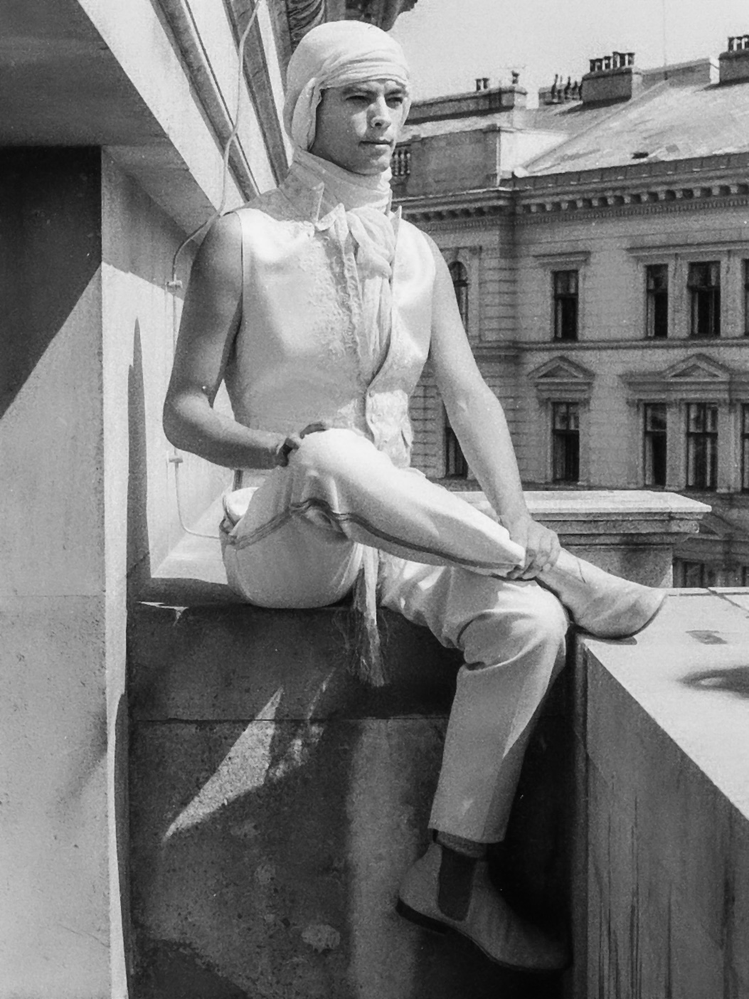 Paulo Bittencourt, in a costume from the play “Orpheus in the Underworld”, at the Burgtheater, in Vienna, Austria (1996)